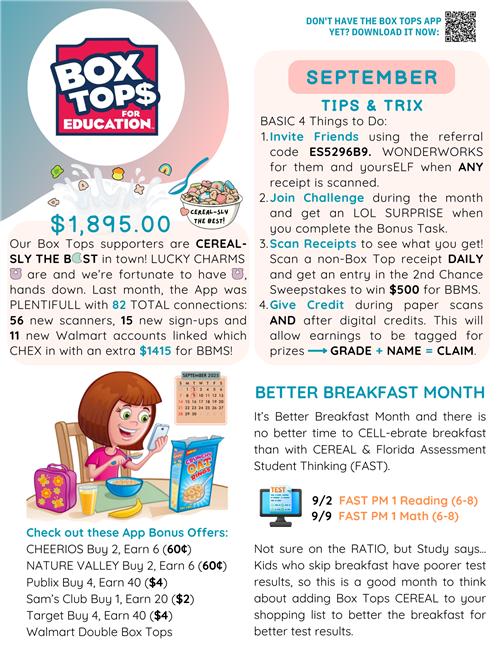 Box tops, September 2025